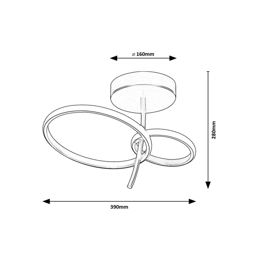 Rabalux - LED Lustr na tyči LED/24W/230V