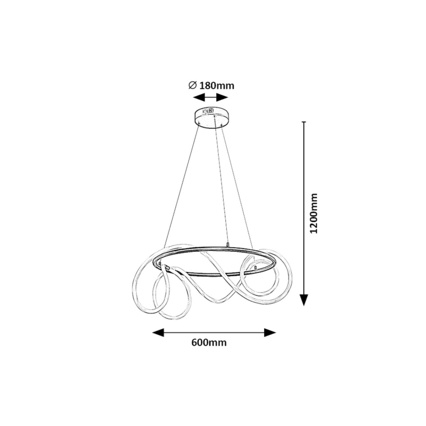 Rabalux - LED Lustr na lanku LED/54W/230V