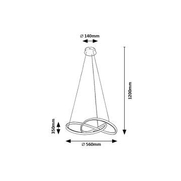 Rabalux - LED Lustr na lanku LED/36W/230V 3000K zlatá