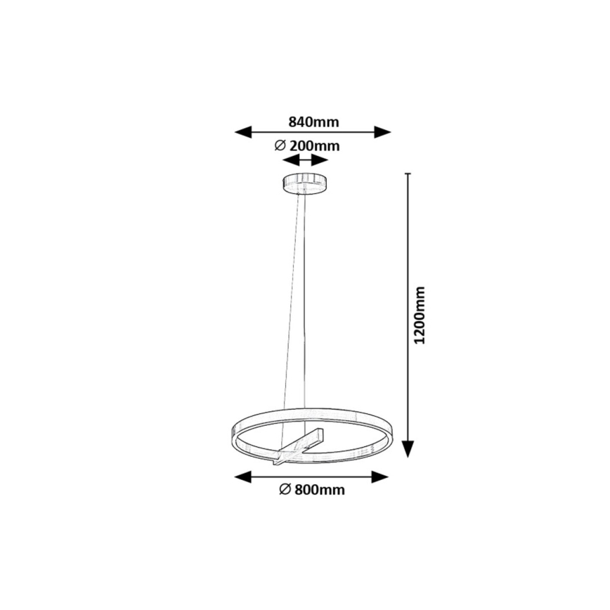 Rabalux - LED Lustr na lanku LED/40W/230V lesklý chrom