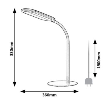 Rabalux - LED Stmívatelná dotyková stolní lampa LED/10W/230V 3000-6000K šedá