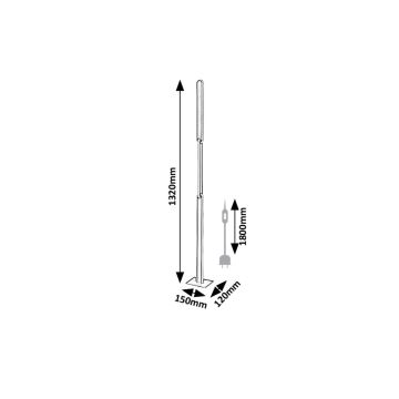 Rabalux - LED Stmívatelná stojací lampa LED/33W/230V 3000/4000K černá