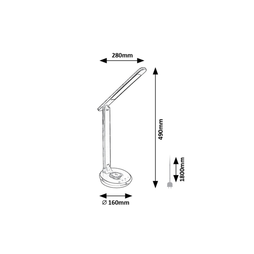 Rabalux - LED RGB Stmívatelná dotyková stolní lampa LED/6W/230V 3000/4000/5000K černá