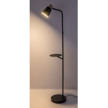 Rabalux - Stojací lampa s poličkou 1xE27/40W/230V černá