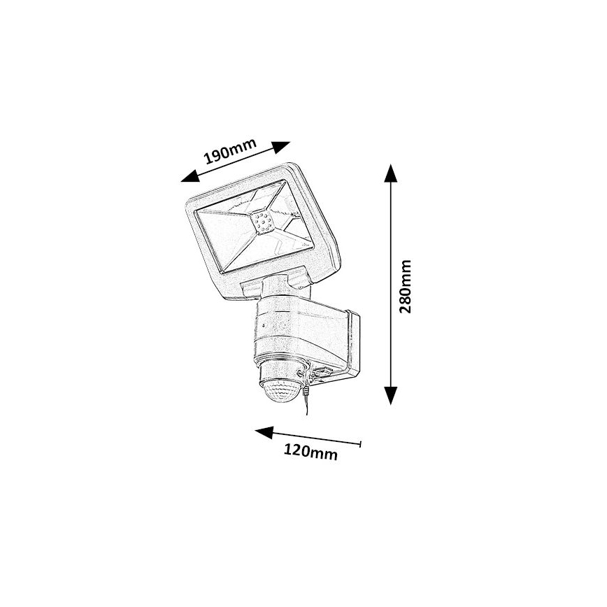 Rabalux - LED Solární reflektor se senzorem LED/5W/3,7V IP44