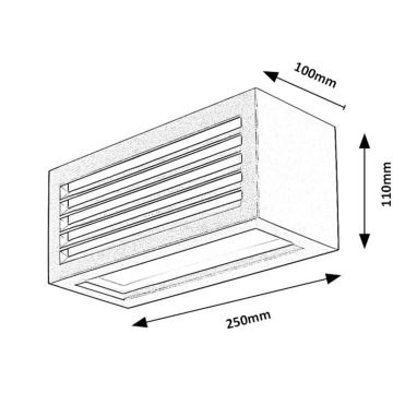 Rabalux - LED Venkovní nástěnné svítidlo LED/10W/230V IP54 černá