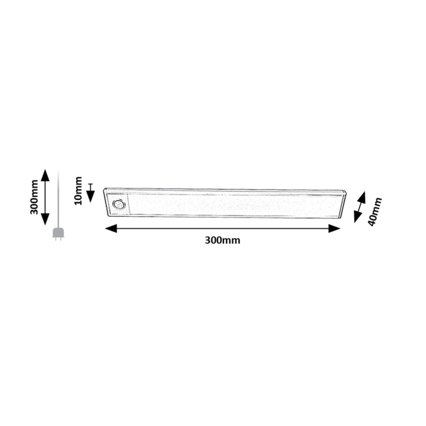 Rabalux - LED Podlinkové nabíjecí svítidlo se senzorem LED/2W/3,7V 4000K