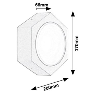 Rabalux - LED Venkovní nástěnné svítidlo LED/9W/230V IP54 680lm 3000K