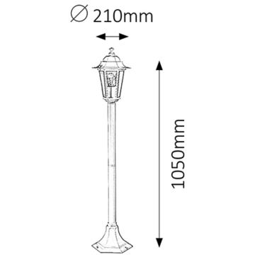 Rabalux - Venkovní lampa 1xE27/60W/230V 105 cm