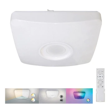 Rabalux - LED RGB Stmívatelné stropní svítidlo s reproduktorem LED/18W/230V 3000-6000K Bluetooth + dálkové ovládání