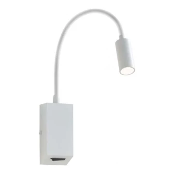 Redo 01-1193 - LED Flexibilní lampička HELLO LED/3W/230V bílá
