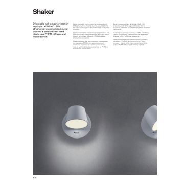 Redo 01-1739 - LED Nástěnné svítidlo SHAKER LED/6W/230V