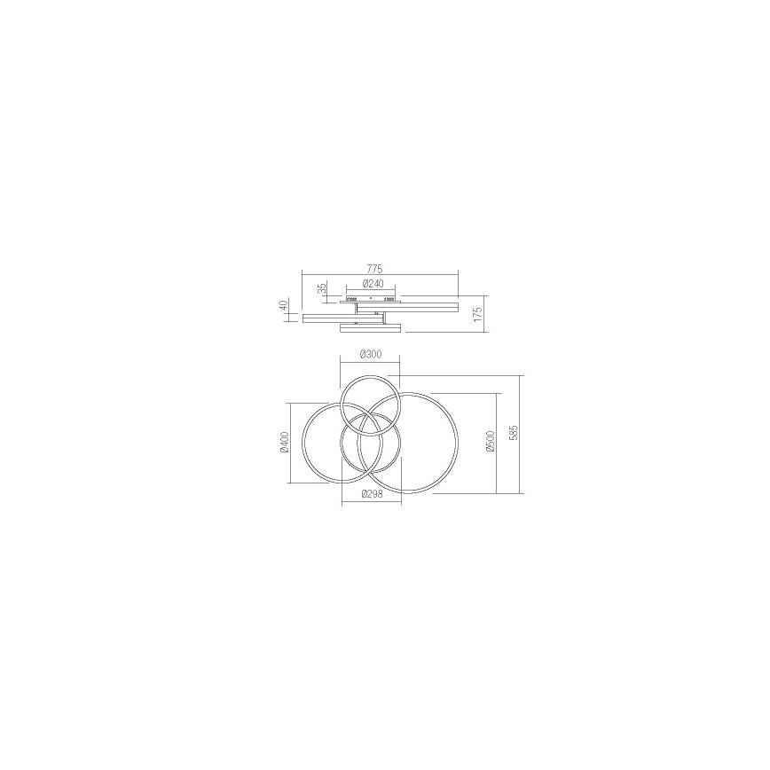 Redo 01-2632 - LED Stropní svítidlo CONNECT LED/90W/230V bílá