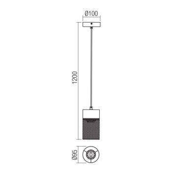 Redo 01-3141 - Lustr na lanku STEM 1xE27/42W/230V