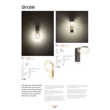 Redo 01-3247- LED Stmívatelný lustr na lanku SINCLAIR LED/37,2W/230V CRI 93 IP21 zlatá