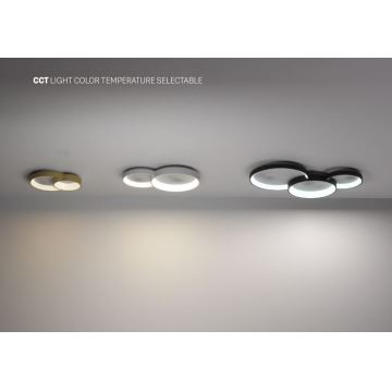 Redo 01-3375 - LED Stmívatelné stropní svítidlo COMBI LED/72W/230V 3000/4000/6000K CRI98 černá