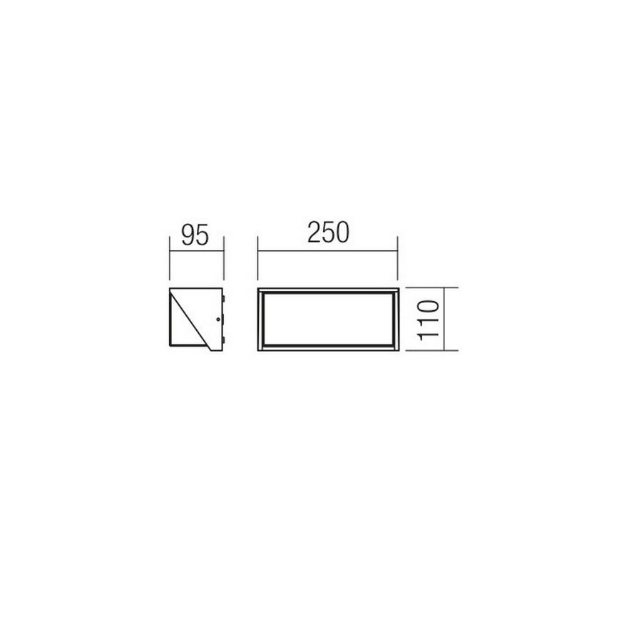 Redo 90239 - LED Venkovní nástěnné svítidlo SPECTRA LED/17W/230V IP54 hnědá