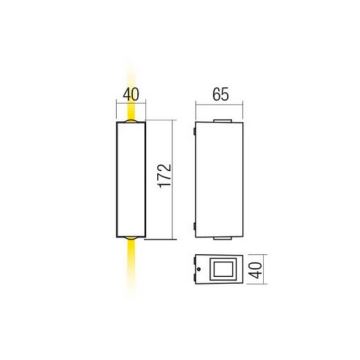 Redo 90422 - LED Venkovní nástěnné svítidlo ACE LED/5,84W/230V 4000K IP54 antracit