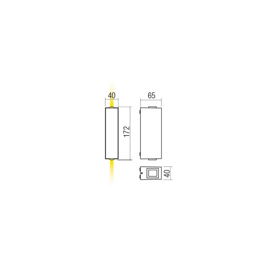 Redo 90424 - LED Venkovní nástěnné svítidlo ACE LED/5,84W/230V 4000K IP54 hnědá