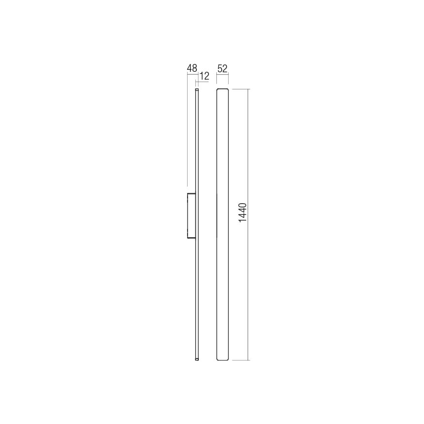 Redo 90432 - LED Venkovní nástěnné svítidlo REFLEXA LED/24W/230V 3000K 144 cm IP54 bílá