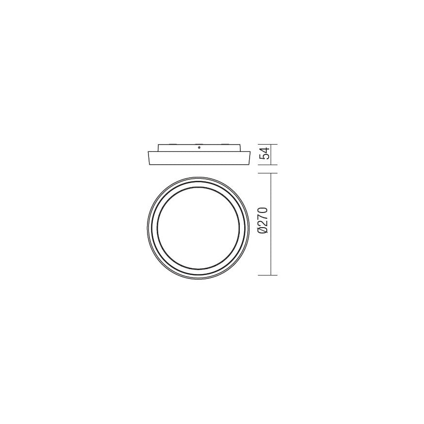 Redo 9180 - LED Venkovní stropní svítidlo BEZEL LED/25W/230V IP54 bílá