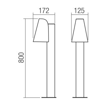 Redo 9532 - Venkovní lampa ALVAR 1xGU10/35W/230V IP44