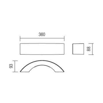 Redo 9904 - LED Venkovní nástěnné svítidlo ECLIPSE 3xLED/3W/230V IP54