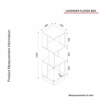 Regál na květiny LEVANDER 120,4x35 cm bílá