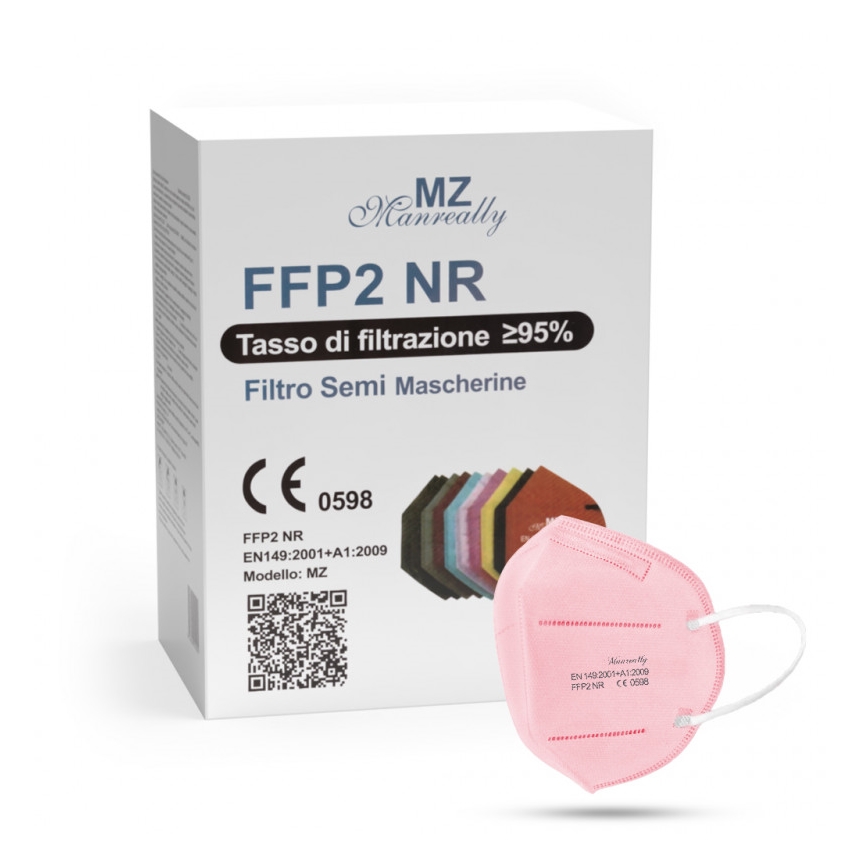 Respirátor FFP2 NR CE 0598 růžový 1ks