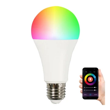 RGBW LED Stmívatelná žárovka A65 E27/11W/230V 2700-6500K Wi-Fi Tuya