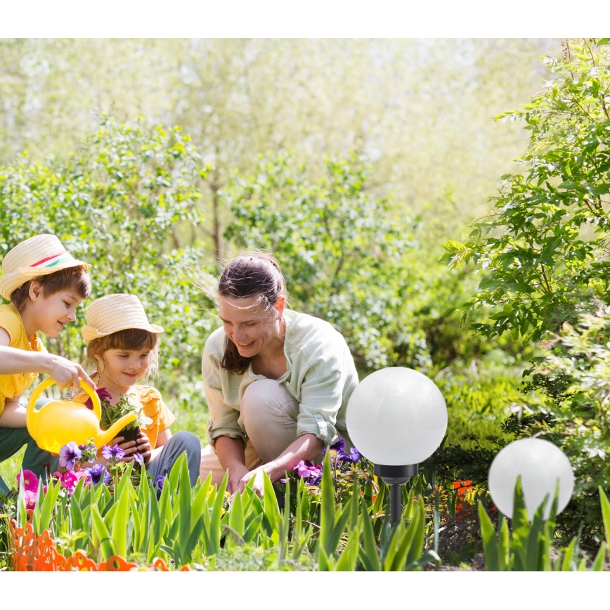 SADA 10x LED Solární lampa LED/0,12W/1,2V 6500K IP44 40 mAh černá/bílá