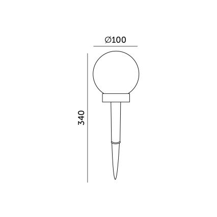 SADA 10x LED Solární lampa LED/0,12W/1,2V 6500K IP44 40 mAh černá/bílá