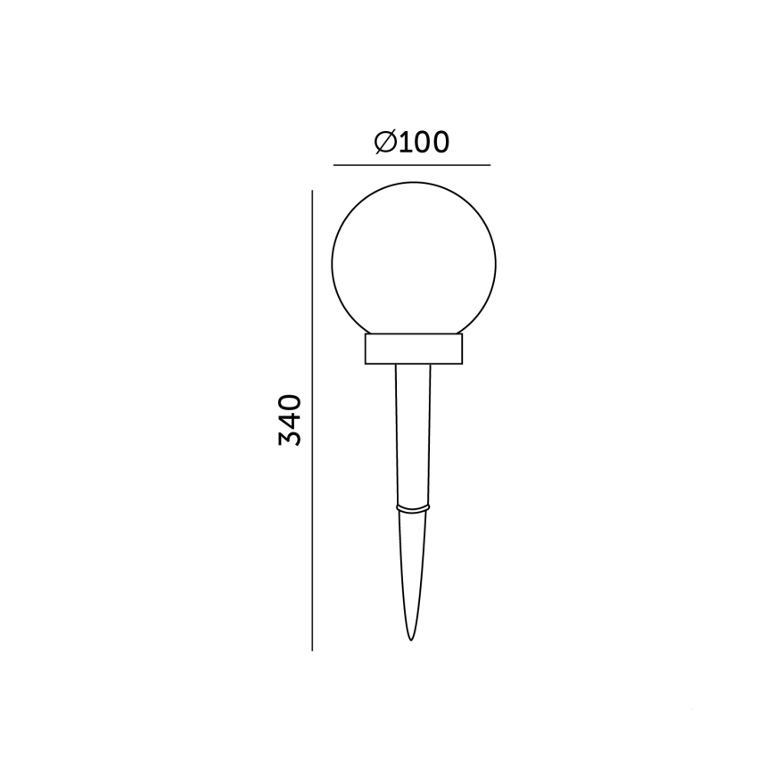 SADA 10x LED Solární lampa LED/0,12W/1,2V 6500K IP44 40 mAh černá/bílá