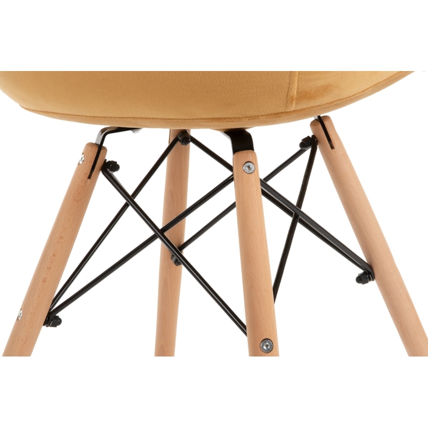SADA 2x Jídelní židle NEREA 80x60,5 cm žlutá/buk