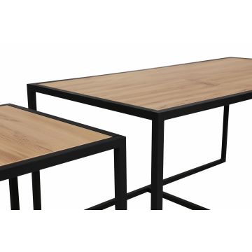 SADA 2x Konferenční stolek ATLANTIS hnědá/černá