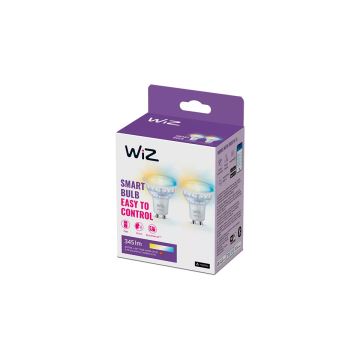 SADA 2x LED Stmívatelná žárovka PAR16 GU10/4,7W/230V 2700-6500K CRI 90 Wi-Fi - WiZ