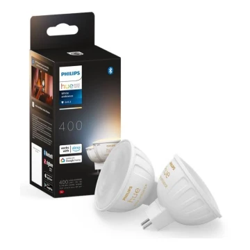 SADA 2x LED Stmívatelná žárovka Philips Hue White Ambiance GU5,3/MR16/5,1W/12V 2200-6500K