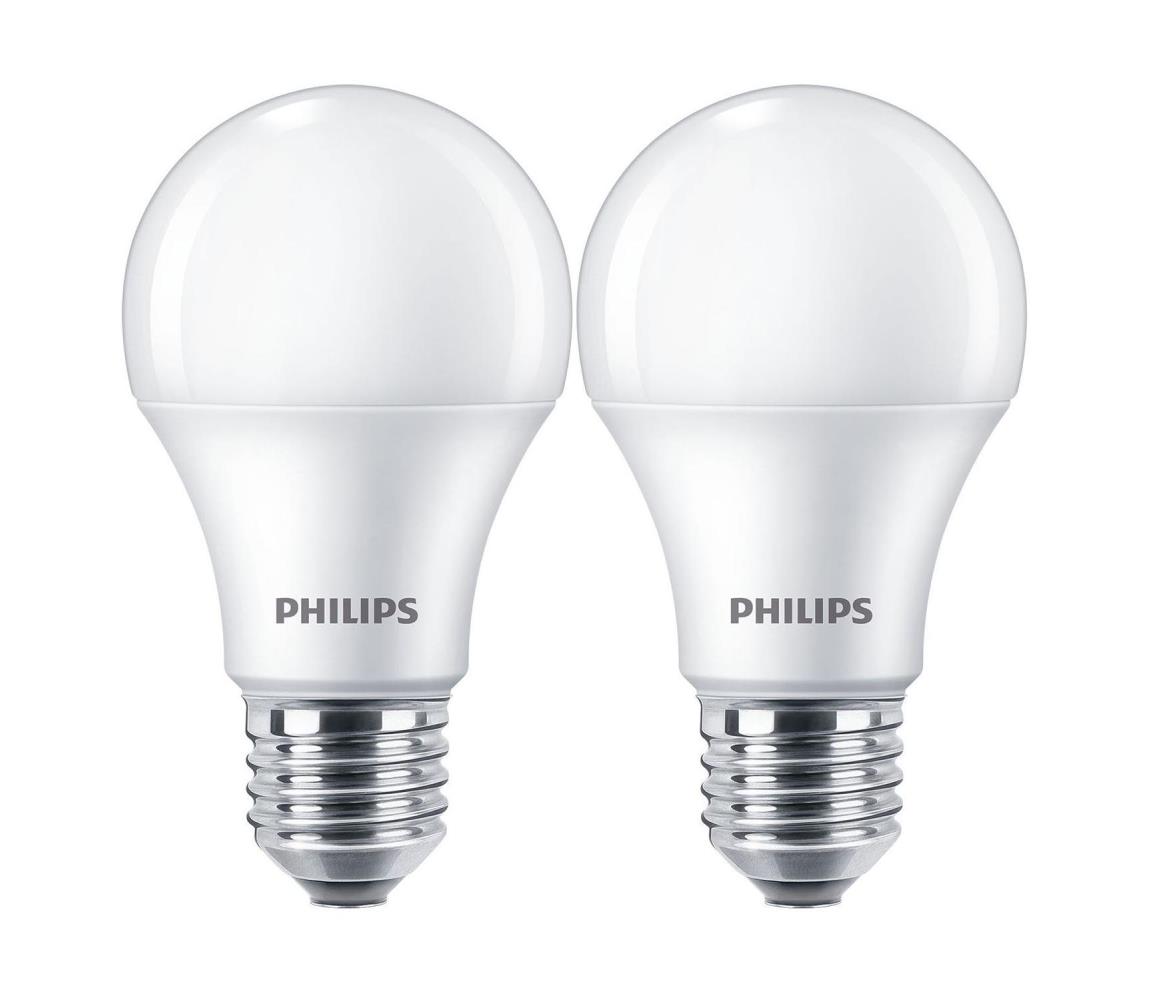 Philips SADA 2x LED Žárovka Philips A60 E27/10W/230V 4000K 