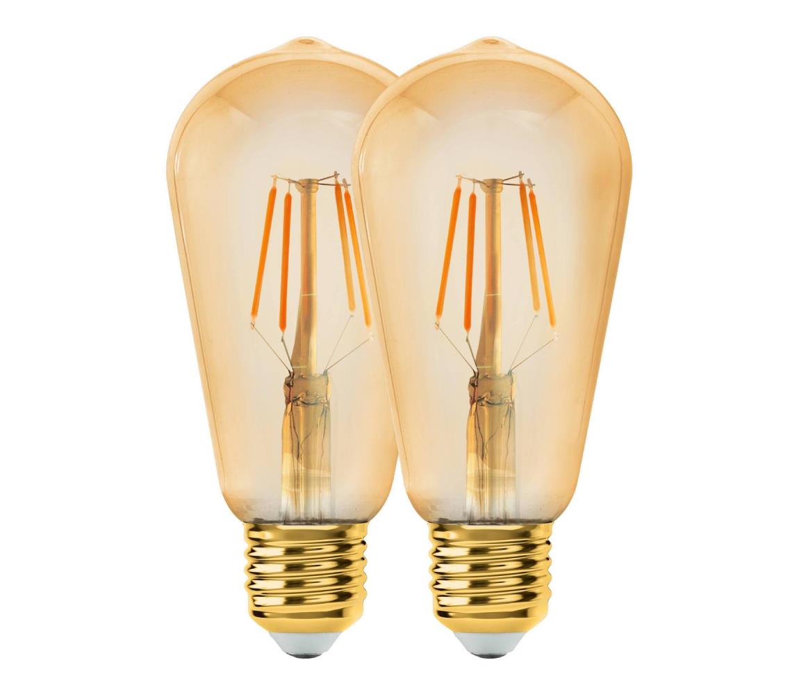 Eglo SADA 2x LED Žárovka VINTAGE ST64 E27/6W/230V 2200K - Eglo 11783 