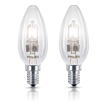 SADA 2x Stmívatelná halogenová žárovka E14/28W/230V - Philips