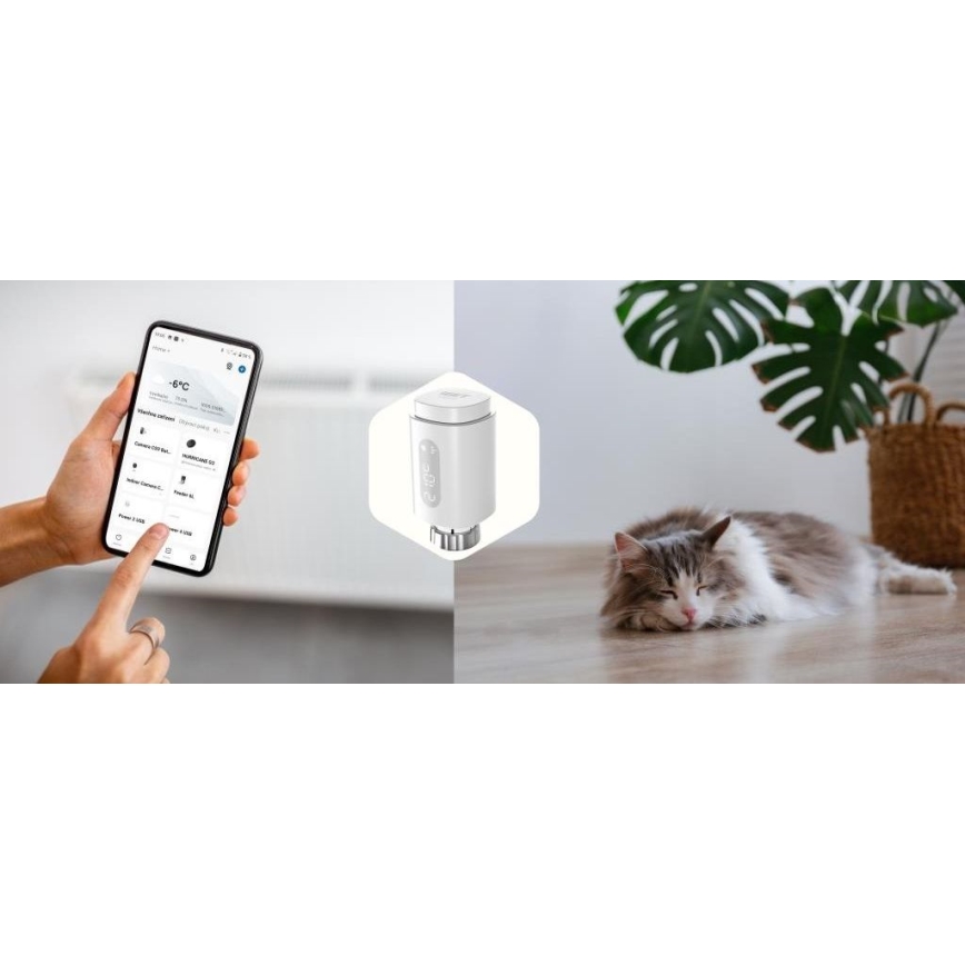 SADA 3x Chytrá termostatická hlavice + chytrá brána GW1 Wi-Fi Zigbee