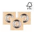 SADA 3x LED Podhledové svítidlo VITAR 1xGU10/5W/230V CRI 90 pískovec – FSC certifikováno