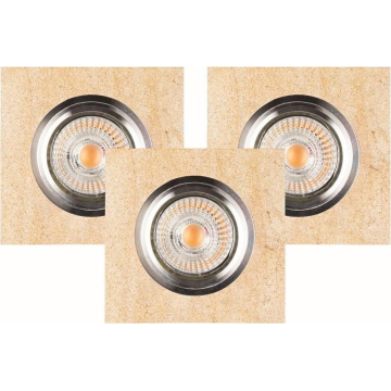 SADA 3x LED Podhledové svítidlo VITAR 1xGU10/5W/230V CRI 90 pískovec