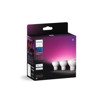 SADA 3x LED RGBW Stmívatelná žárovka Philips Hue WHITE AND COLOR AMBIANCE GU10/4,2W/230V 2000-6500K