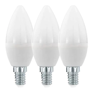 SADA 3x LED Žárovka C37 E14/6W/230V 3000K - Eglo 12884