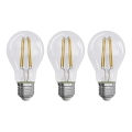 SADA 3x LED Žárovka FILAMENT A60 E27/3,8W/230V 2700K Energetická třída A