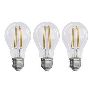 SADA 3x LED Žárovka FILAMENT A60 E27/3,8W/230V 2700K Energetická třída A