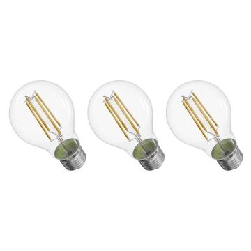 SADA 3x LED Žárovka FILAMENT A60 E27/3,8W/230V 2700K Energetická třída A