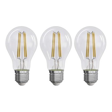 SADA 3x LED Žárovka FILAMENT A60 E27/5W/230V 2700K Energetická třída A