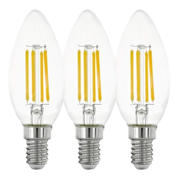 SADA 3x LED Žárovka VINTAGE C35 E14/4W/230V 2700K - Eglo 12811